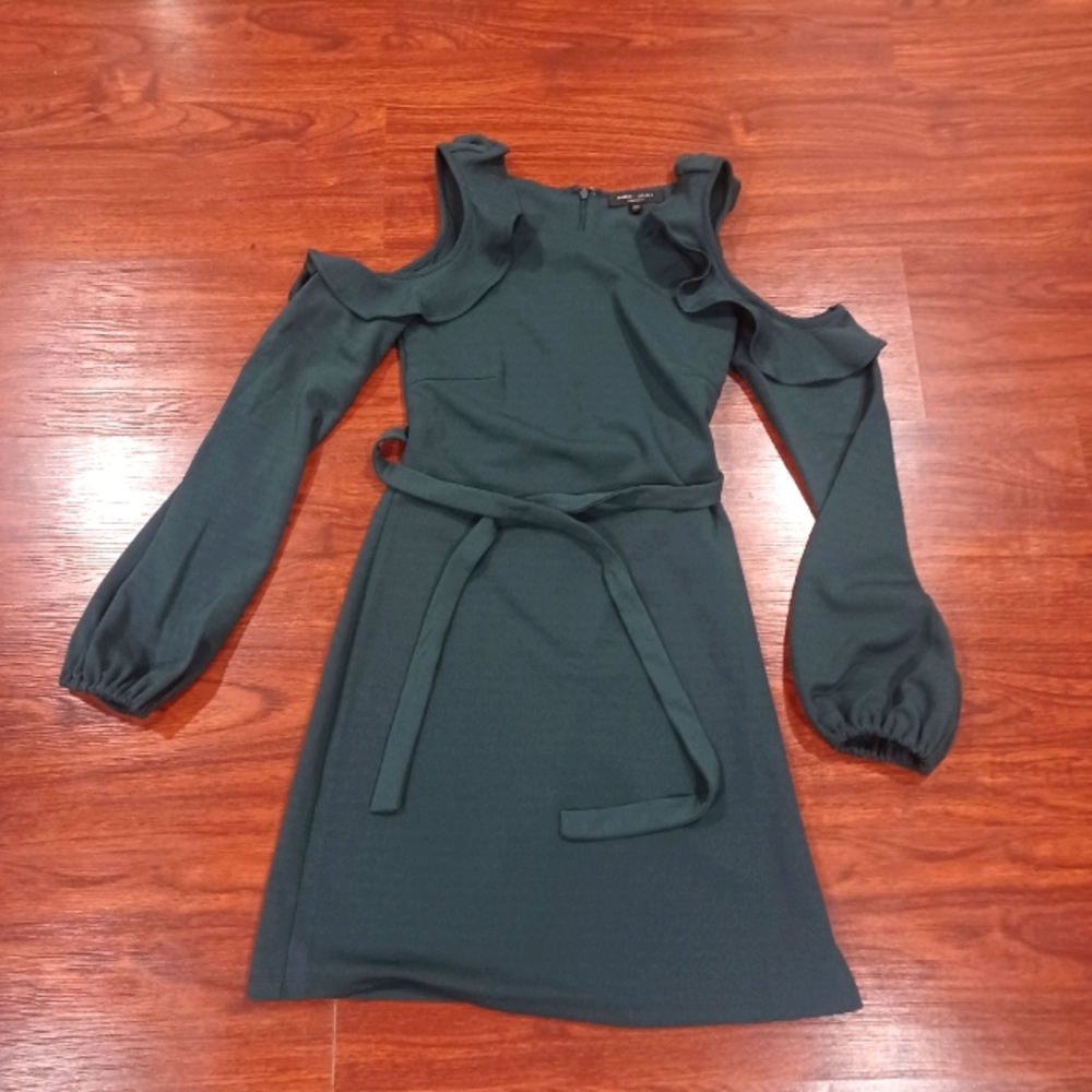Olive green flirty dress